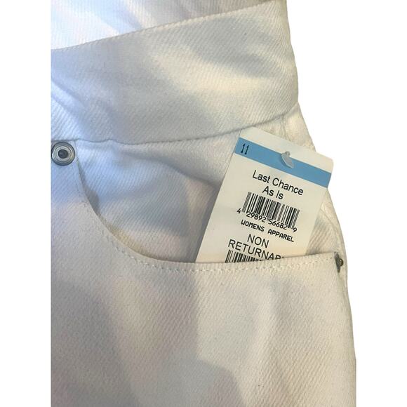 Good American Good Boy Ankle Wrap Pants White Denim Curvy Jeans | Sz 2 / 26 NEW! - Picture 9 of 12